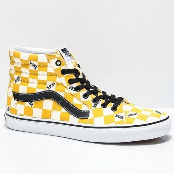 LIKE NEW Vans Big Checkerboard SK8-HI Sneaker SZ 9 - Picture 1 of 6